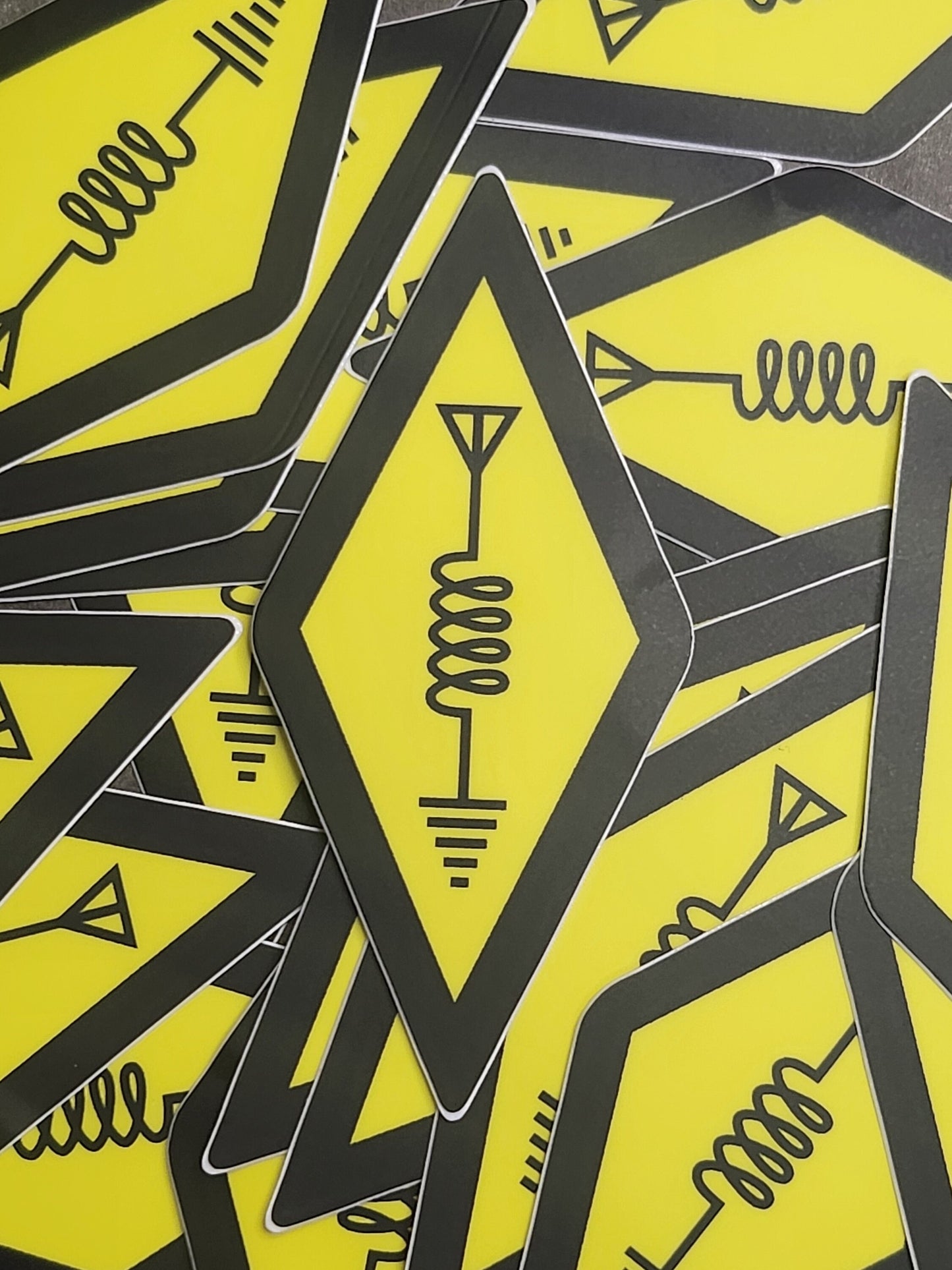 Ham Radio Symbol Sticker, 3" Waterproof Vinyl, Ideal for Outdoor & Vehicle Use, Unique Gift for Amateur Radio Buffs