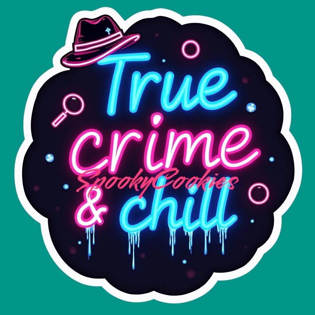 3-Inch Sticker or Fridge Magnet | 'True Crime and Chill' Neon Lights Style | Water-Resistant Decal for Laptops, Bottles | True Crime Gift