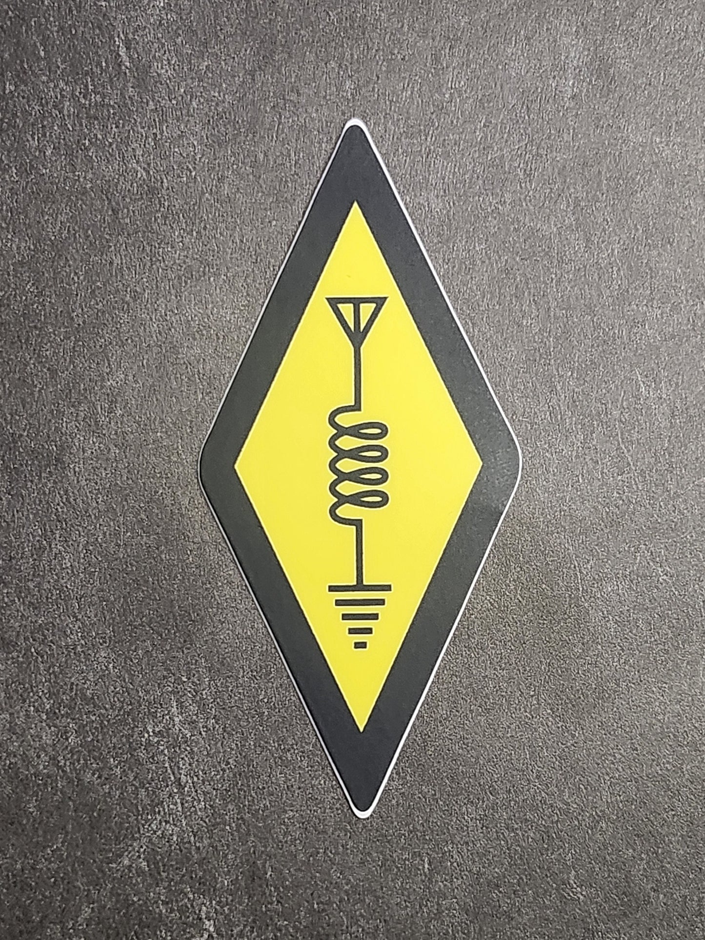 Ham Radio Symbol Sticker, 3" Waterproof Vinyl, Ideal for Outdoor & Vehicle Use, Unique Gift for Amateur Radio Buffs