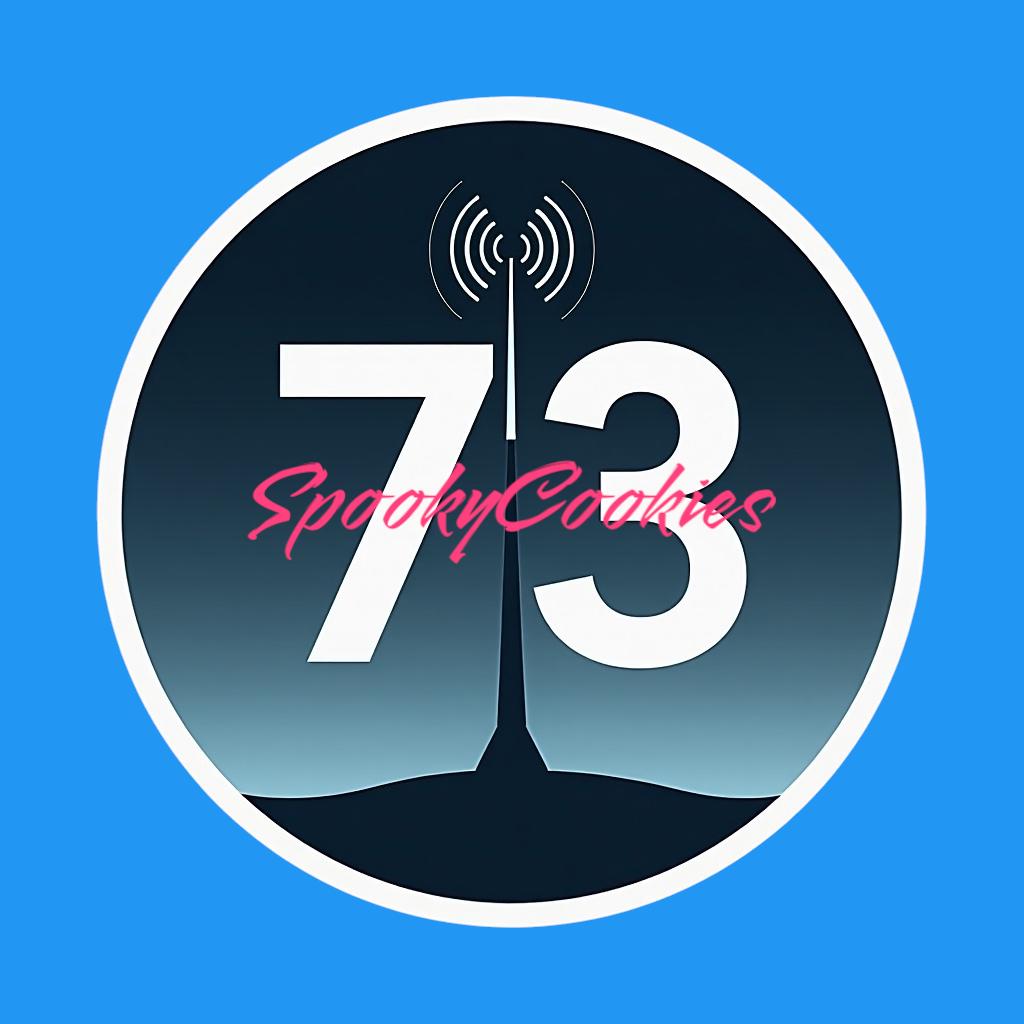 3-Inch Sticker or Fridge Magnet | '73' w/ Antenna Design | Amateur Radio Sticker | Water-Resistant Decal for Laptops, Gear, & More