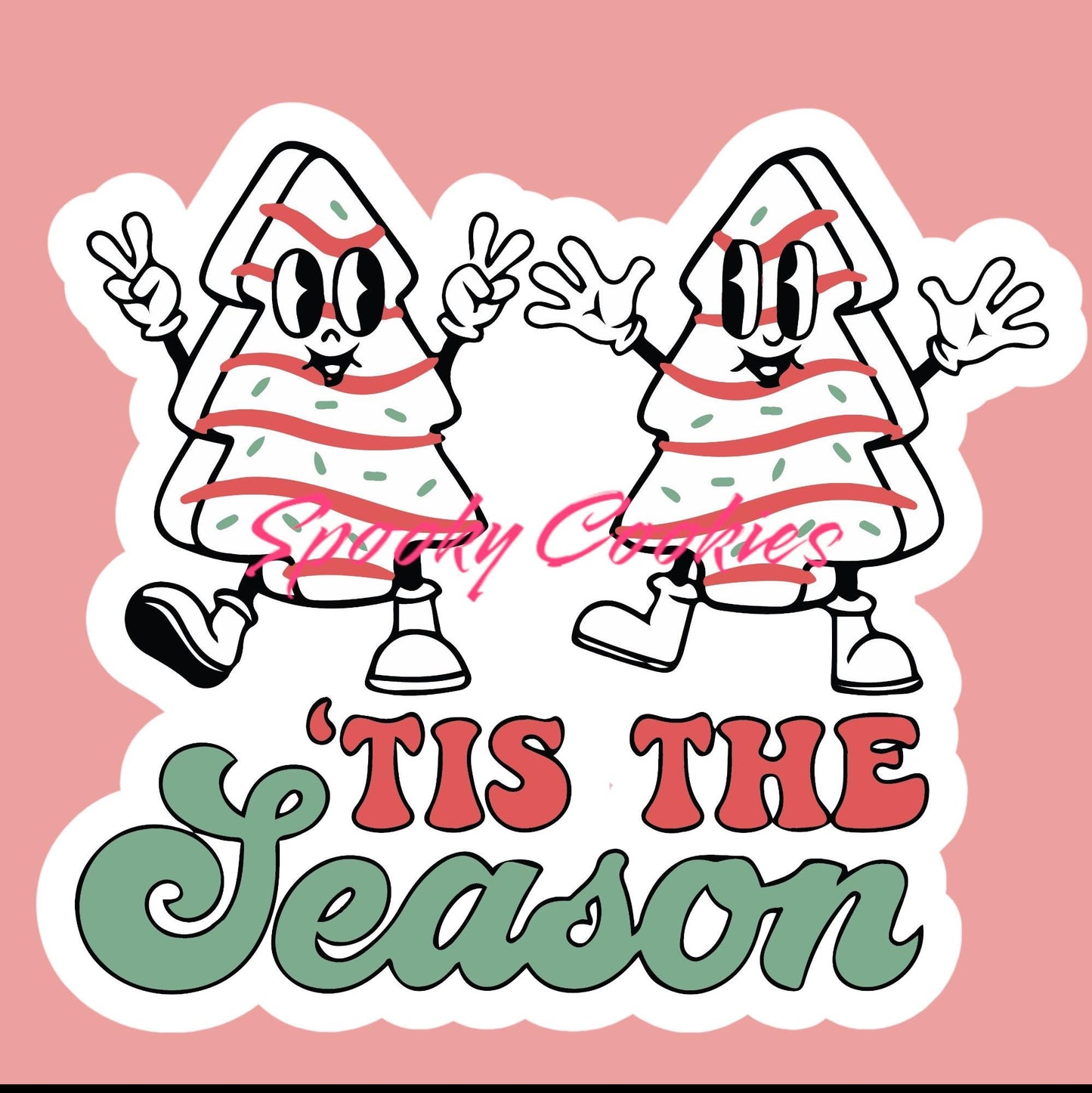 Tis the Season Little Debbie Snack Cake Sticker or Fridge Magnet | Festive Christmas Treat Sticker