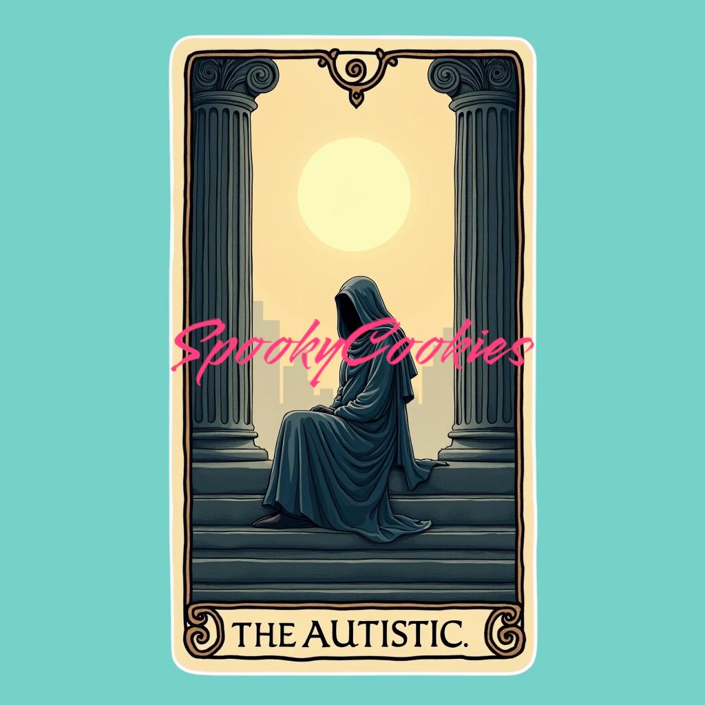 3-Inch Sticker or Fridge Magnet | 'The Autistic' Tarot Card Design | Water-Resistant Decal for Laptops, Journals, & More | Spiritual Gift