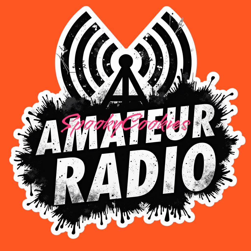 3-Inch Sticker or Fridge Magnet | 'Amateur Radio' Antenna Design | Ham Radio Enthusiast Sticker | Water-Resistant Decal for Laptops, Gear