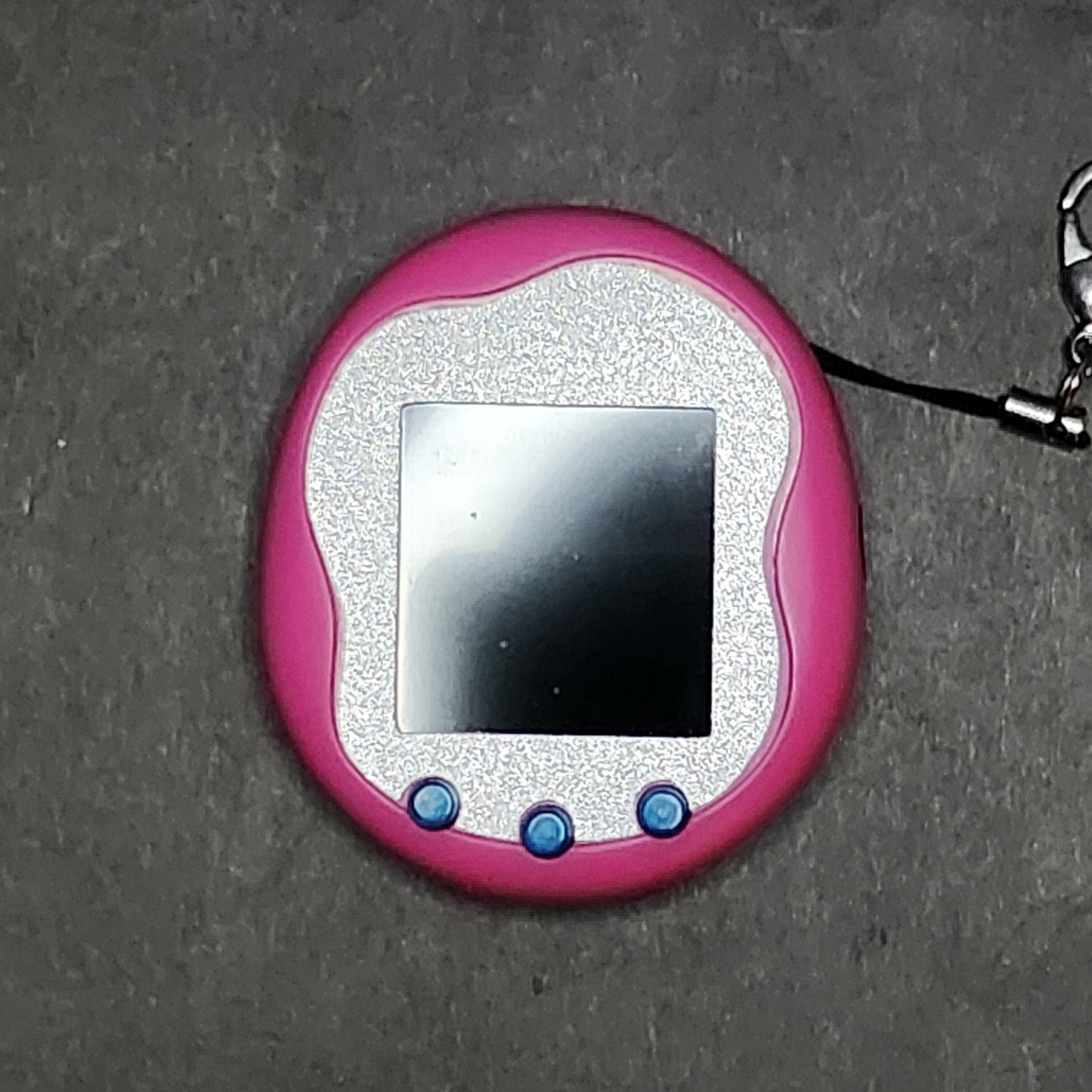 Faceplate for Tamagotchi Uni - silver holographic glitter - sparkle rainbow electronic pet skin