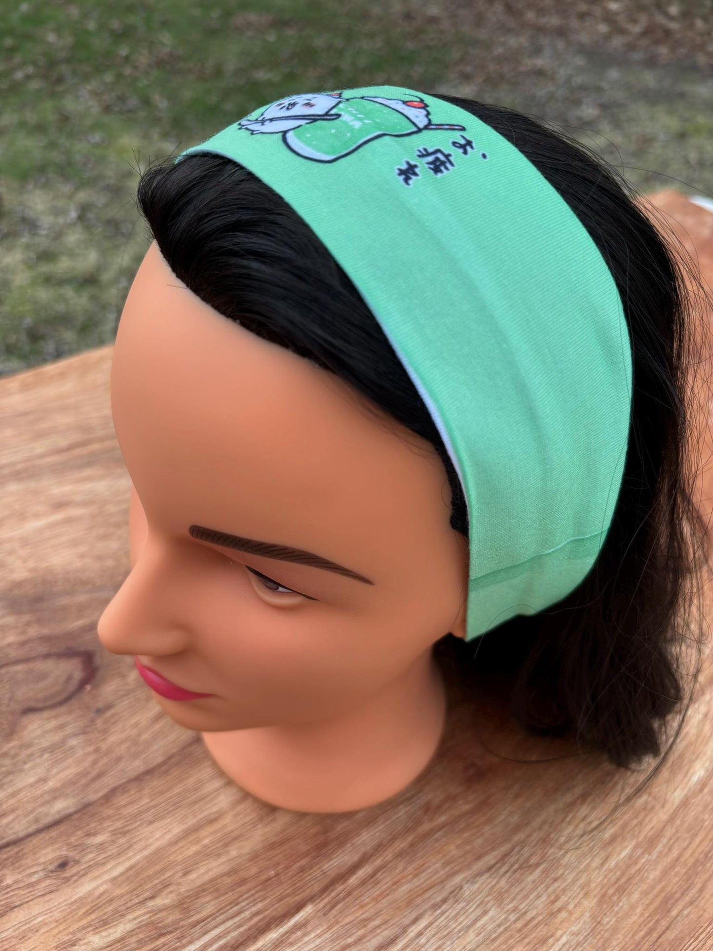 Chiikawa Green Melon Soda Elastic Headband | Kawaii Hair Accessory