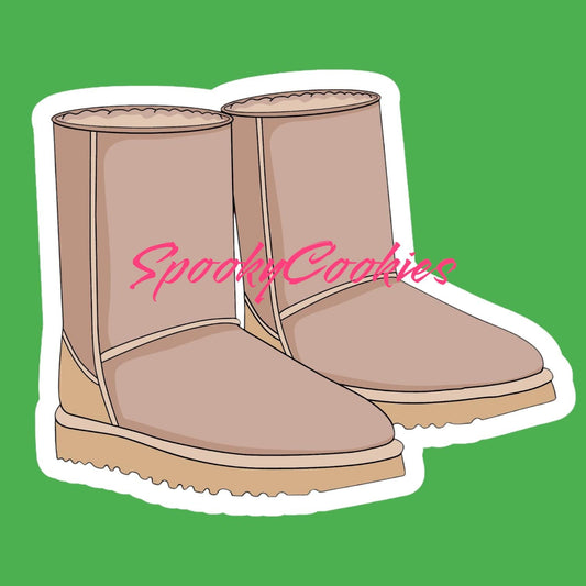 Tan Uggs Sticker – Y2K Aesthetic Retro Winter Fashion Decal, Cozy 2000s Style Sticker