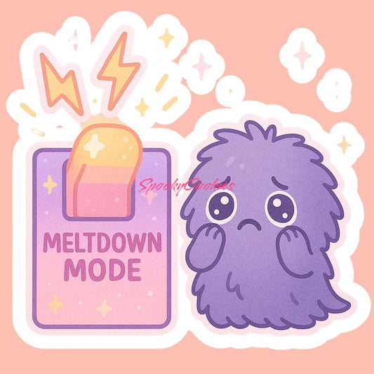 Meltdown Mode Sticker – Cute Kawaii Switch Flipped to ON