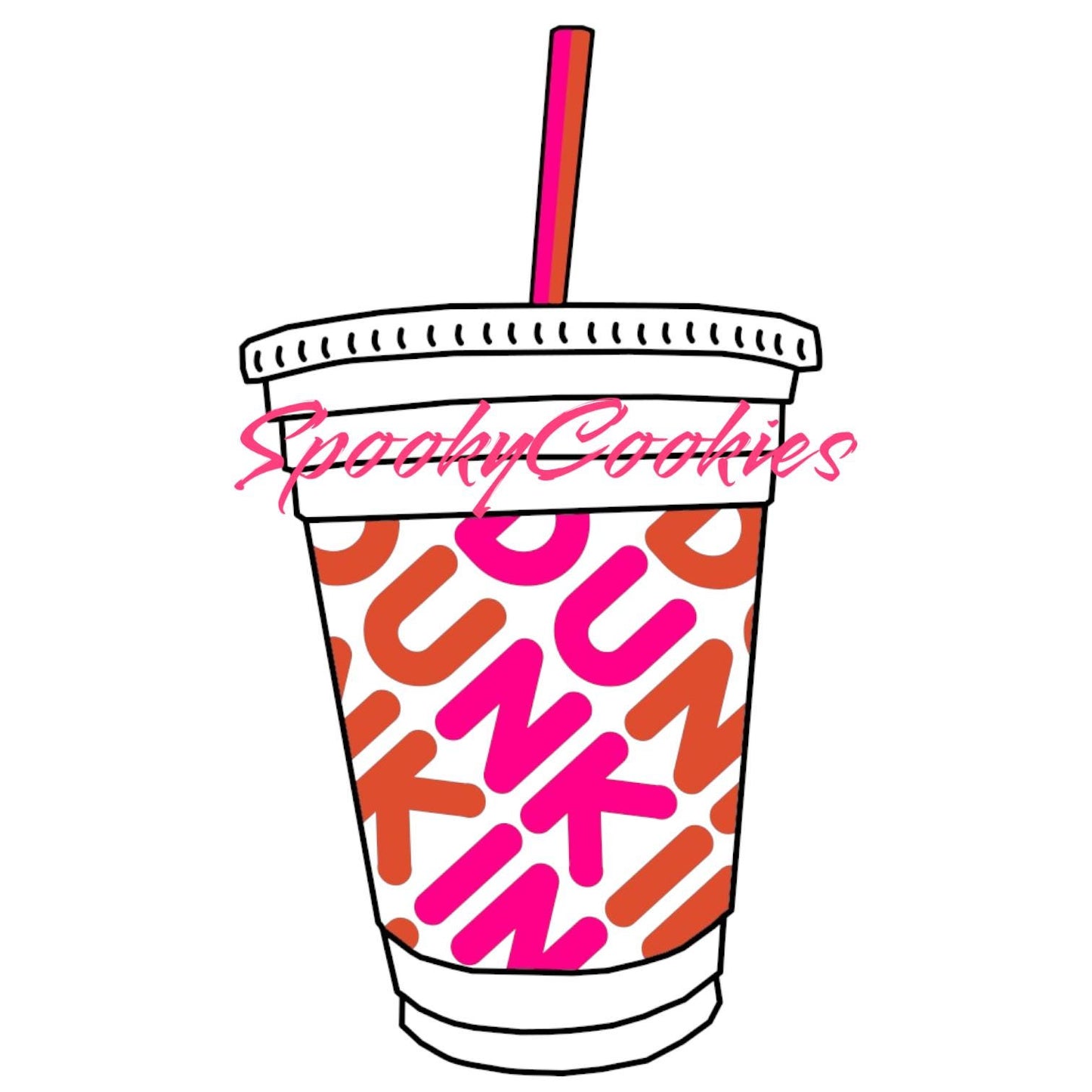3-Inch Sticker or Fridge Magnet  | Dunkin Cold Coffee Cup Sticker' | Fun Coffee Lover Design | Water-Resistant Decal for Laptops, Mugs