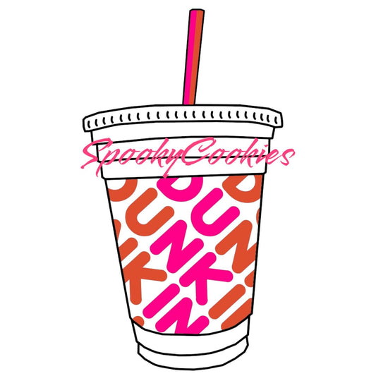 3-Inch Sticker or Fridge Magnet  | Dunkin Cold Coffee Cup Sticker' | Fun Coffee Lover Design | Water-Resistant Decal for Laptops, Mugs