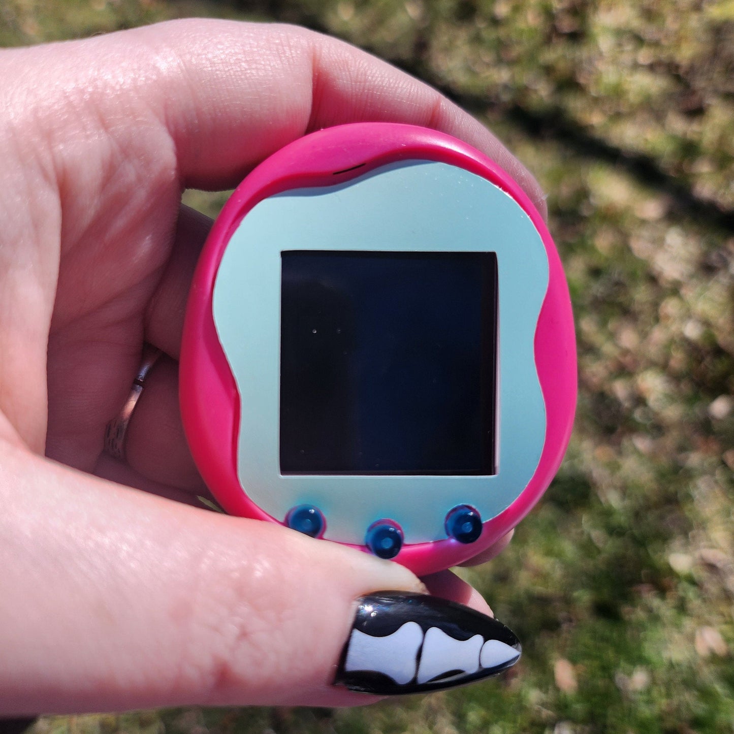 Faceplate for Tamagotchi Uni - Baby Light Blue - sparkle rainbow electronic pet skin