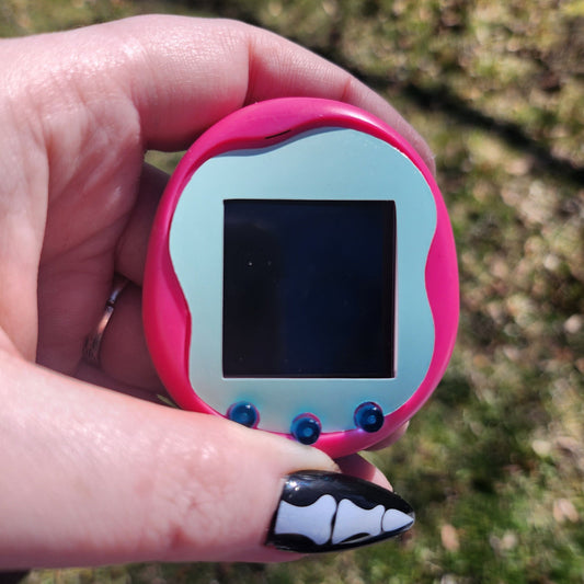 Faceplate for Tamagotchi Uni - Baby Light Blue - sparkle rainbow electronic pet skin