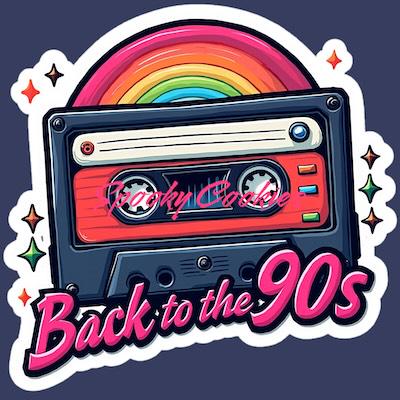 Back to the 90s Cassette Tape Sticker or Fridge Magnet  for Nostalgic 90s Vibes
