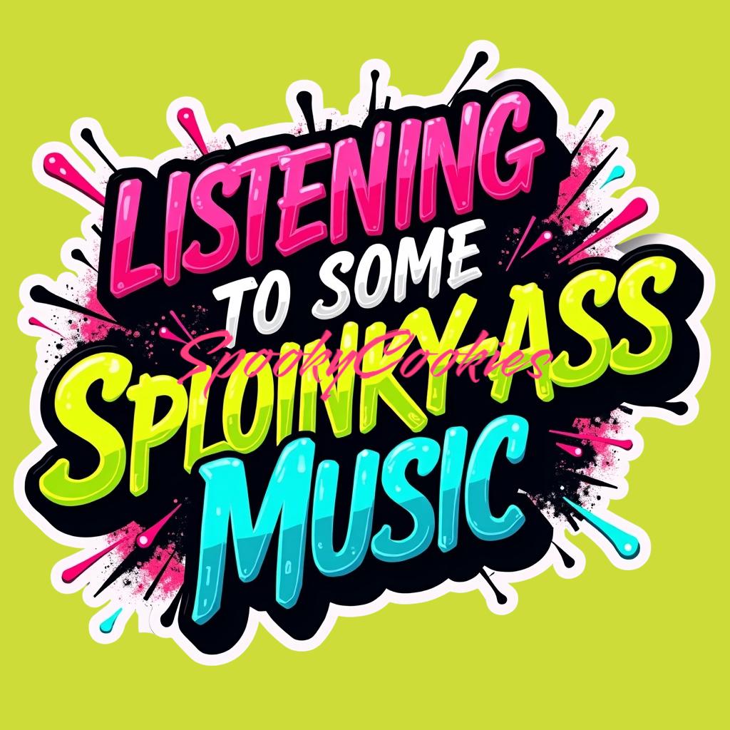 3-Inch Holographic Sticker or Fridge Magnet  | 'Listening to Some Sploinky-Ass Music' | Fun Dubstep Design | Sticker for Laptops