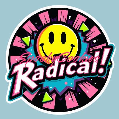 Radical 90's Smiley Face Sticker and Fridge Magnet – Retro Nostalgia Decal
