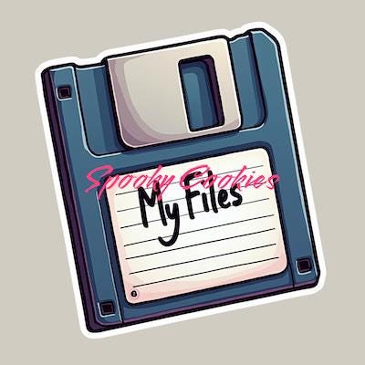 Floppy Disk "My Files" Sticker or Fridge Magnet  - Retro Tech, Vintage Computer, Nostalgic 90s, Digital Storage Decor, Geek Gift