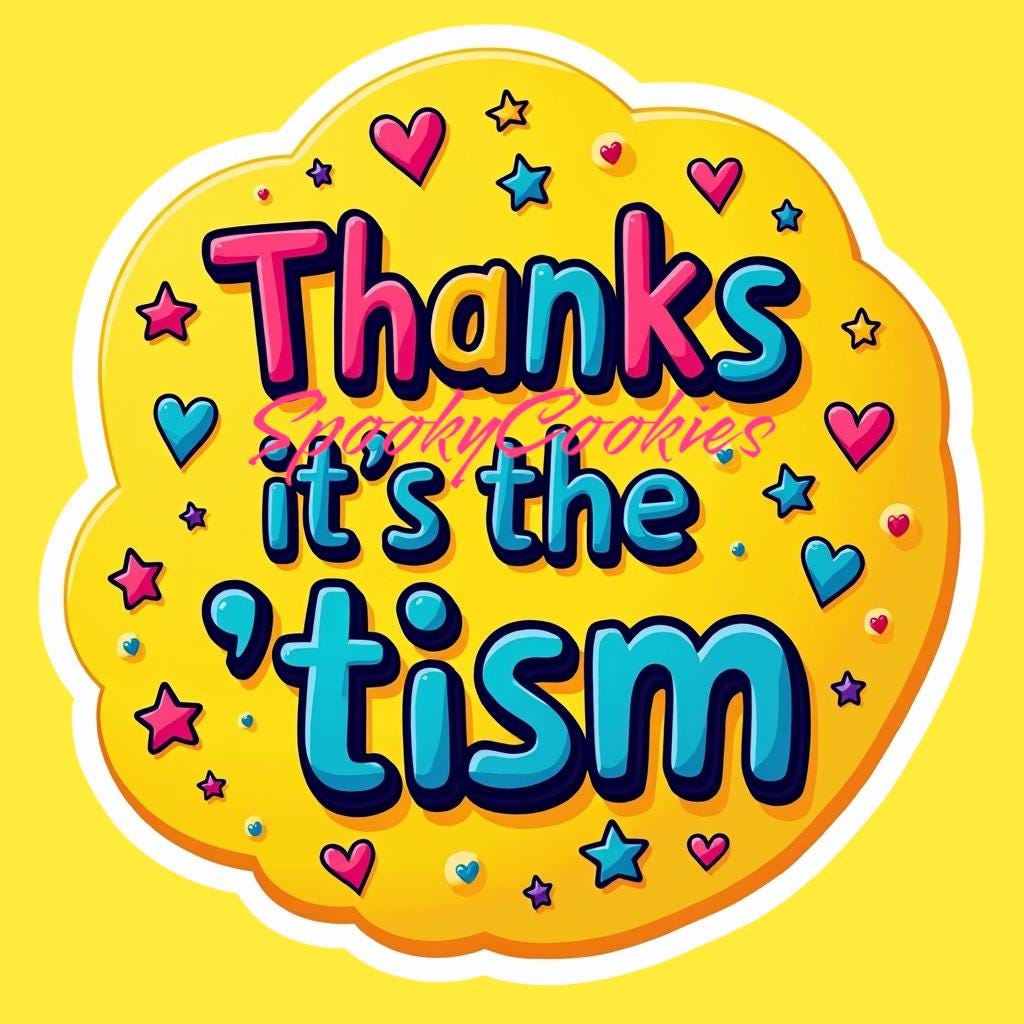 3-Inch Sticker or Fridge Magnet  | 'Thanks! It's the 'Tism' | Fun Neurodiversity Awareness Design | Water-Resistant Decal for Laptops