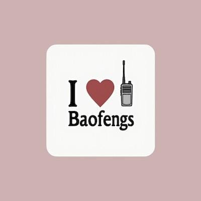 I Love Baofengs Amateur Radio Sticker or Fridge Magnet - Baofeng Radio Fan, Ham Radio Gear, Radio Enthusiast Gift, Radio Operator Sticker