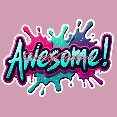 Awesome 90's Paint Splash Sticker or Fridge Magnet – Retro Nostalgia Vinyl Decal