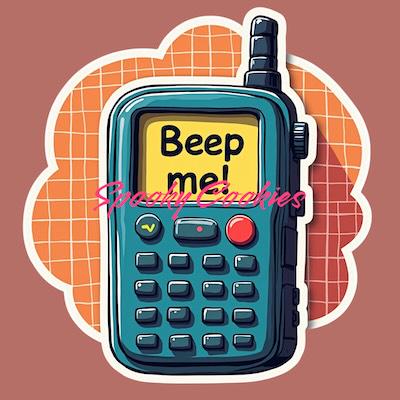 Beep Me Vintage Cell Phone Sticker or Fridge Magnet - Retro 90s Tech, Nostalgic Mobile Phone, Beeper Aesthetic, Old School Cell Phone