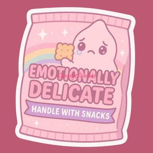 Emotionally Delicate Sticker – Handle With Snacks Kawaii Treat Pack