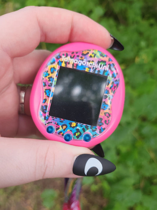 Tamagotchi Uni 90s Rainbow Cheetah Spots Faceplate