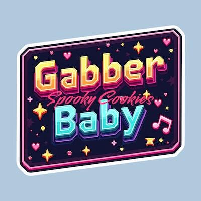 Gabber Baby Hardcore EDM Sticker or Fridge Magnet  - Rave Music, Gabber Style, EDM Lover Gift, Dance Music Sticker, Rave Culture