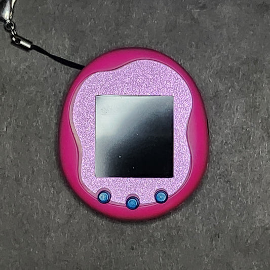 Faceplate for Tamagotchi Uni - pink light holographic  glitter - sparkle rainbow electronic pet skin