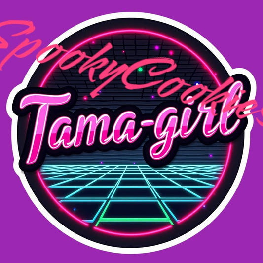 3-Inch Sticker or Fridge Magnet  | 'Tama-Girl' 80's Cyber Style Tamagotchi Design | Water-Resistant Decal for Laptops, Retro Gear, & More