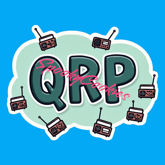 3-Inch Sticker or Fridge Magnet | 'QRP' | Amateur Radio Ham Sticker | Water-Resistant Decal for Laptops, Gear, & More