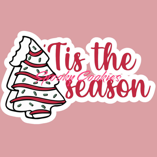 Tis the Season Little Debbie Snack Cake Sticker or Fridge Magnet  | Festive Christmas Treat Sticker
