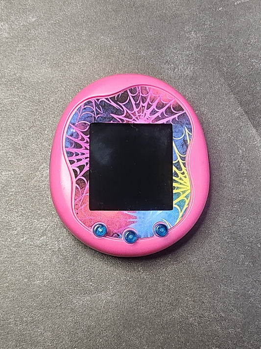 Faceplate for Tamagotchi Uni - Rainbow Spider web -  electronic pet skin