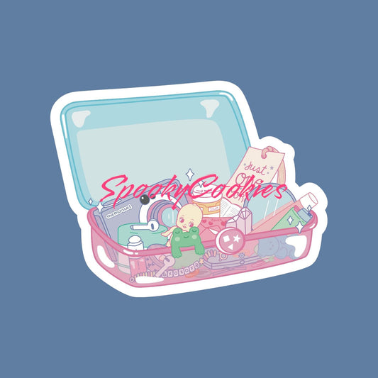 90's It Girl Memory Box Sticker - Nostalgic Pastel Aesthetic