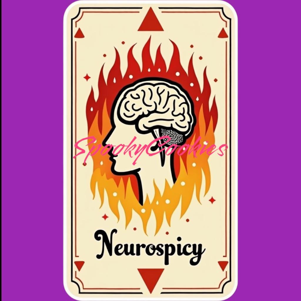 3-Inch Sticker or Fridge Magnet | 'Neurospicy' Tarot Card Design | Decal for Laptops | Unique Gift for Tarot Enthusiasts | Autism ADHD