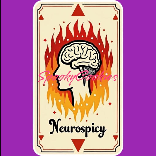 3-Inch Sticker or Fridge Magnet | 'Neurospicy' Tarot Card Design | Decal for Laptops | Unique Gift for Tarot Enthusiasts | Autism ADHD
