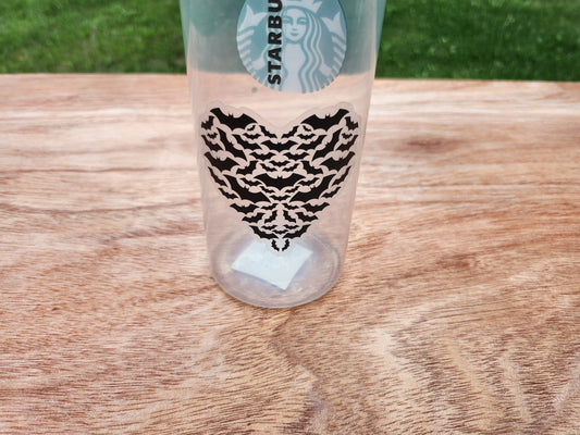 Flying Bats Clear Sticker - Transparent, Waterproof Decor - Perfect for Laptops and Water Bottles - Unique Halloween Gift