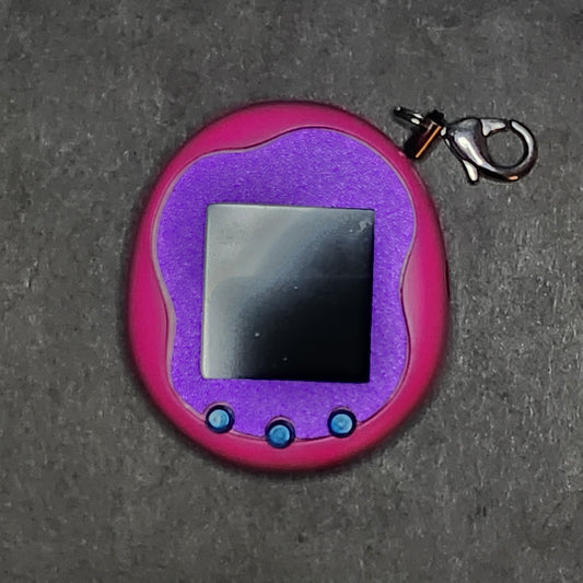 Faceplate for Tamagotchi Uni - Purple holographic  glitter - sparkle rainbow electronic pet skin