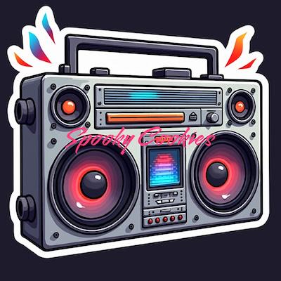 90's Boom Box Sticker or Fridge Magnet - Retro Music, Vintage Stereo, Nostalgic 90s Design, Street Style Music Lover Gift